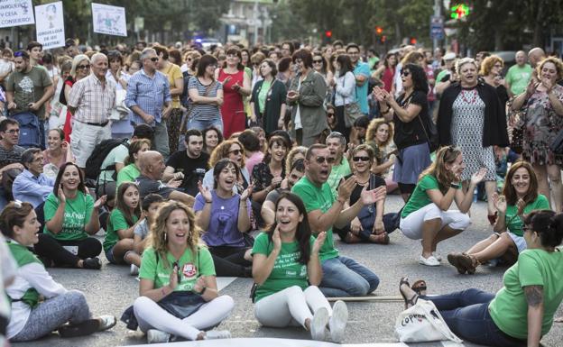 La protesta de los docentes pierde fuerza