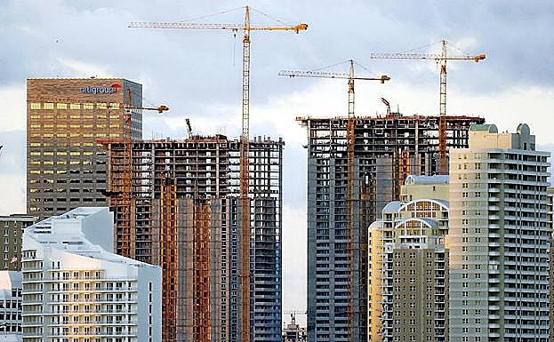 Edificios en construcción. 