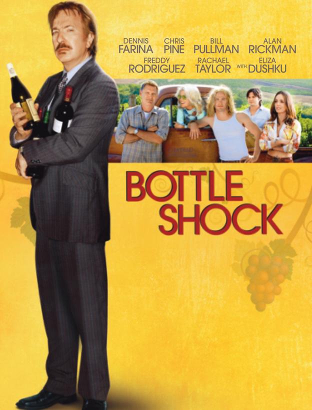 Bottle Shock. Director: Randall Miller.Año: 2008. Duración:110 minutos. País: EE UU Intérpretes: Alan Rickman, Chris Pine, Bill Pullman, Rachael Taylor 