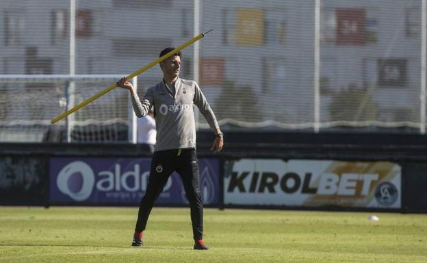 Imágenes del entrenamiento del Racing de este miércoles.