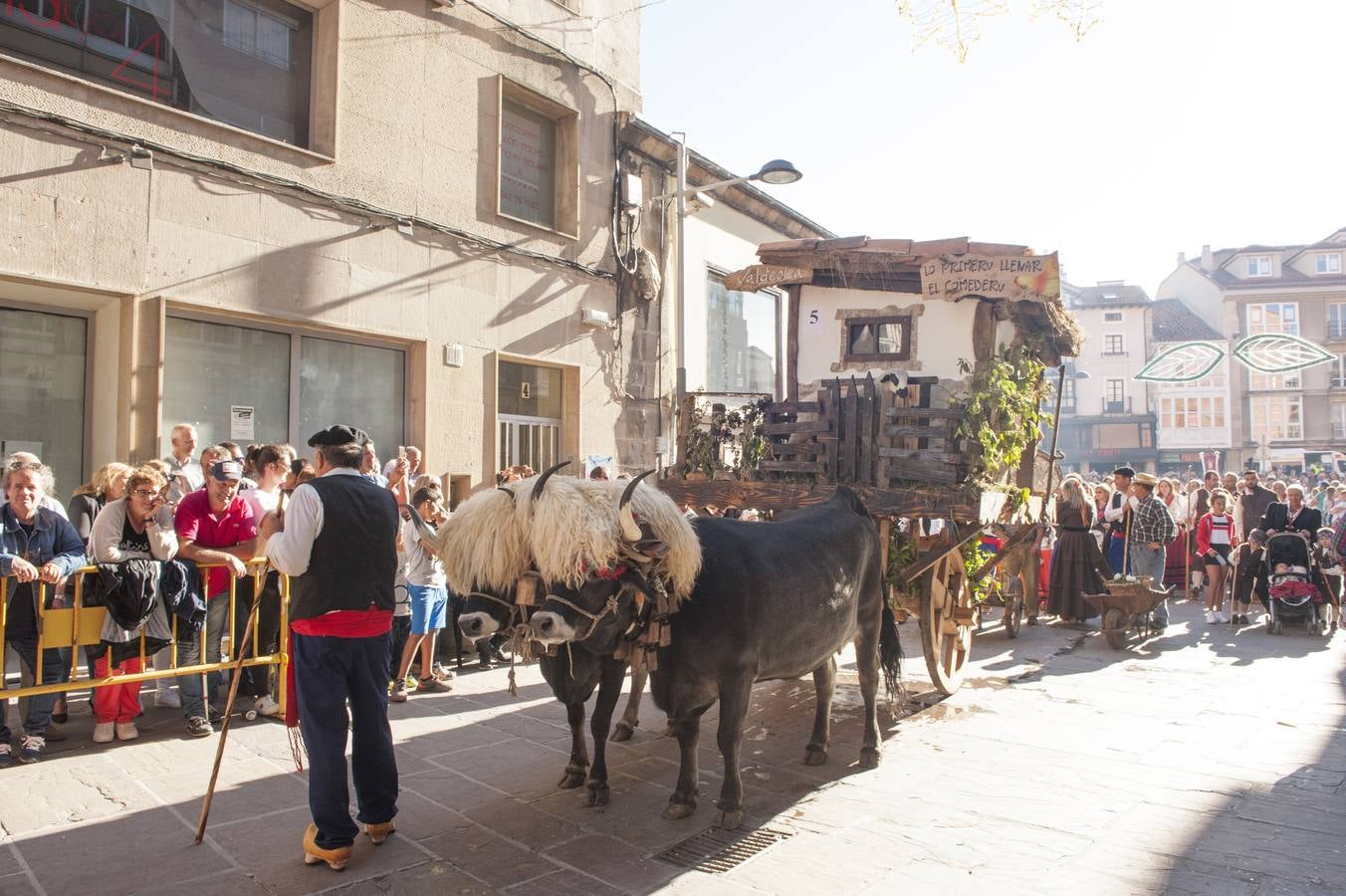 El desfile de carretas ha puesto fin a las fiestas de San Mateo en Reinosa, con el tradicional paseo de carros que, tirados por bueyes o vacas, representan escenas tradicionales de la vida rural de la comarca