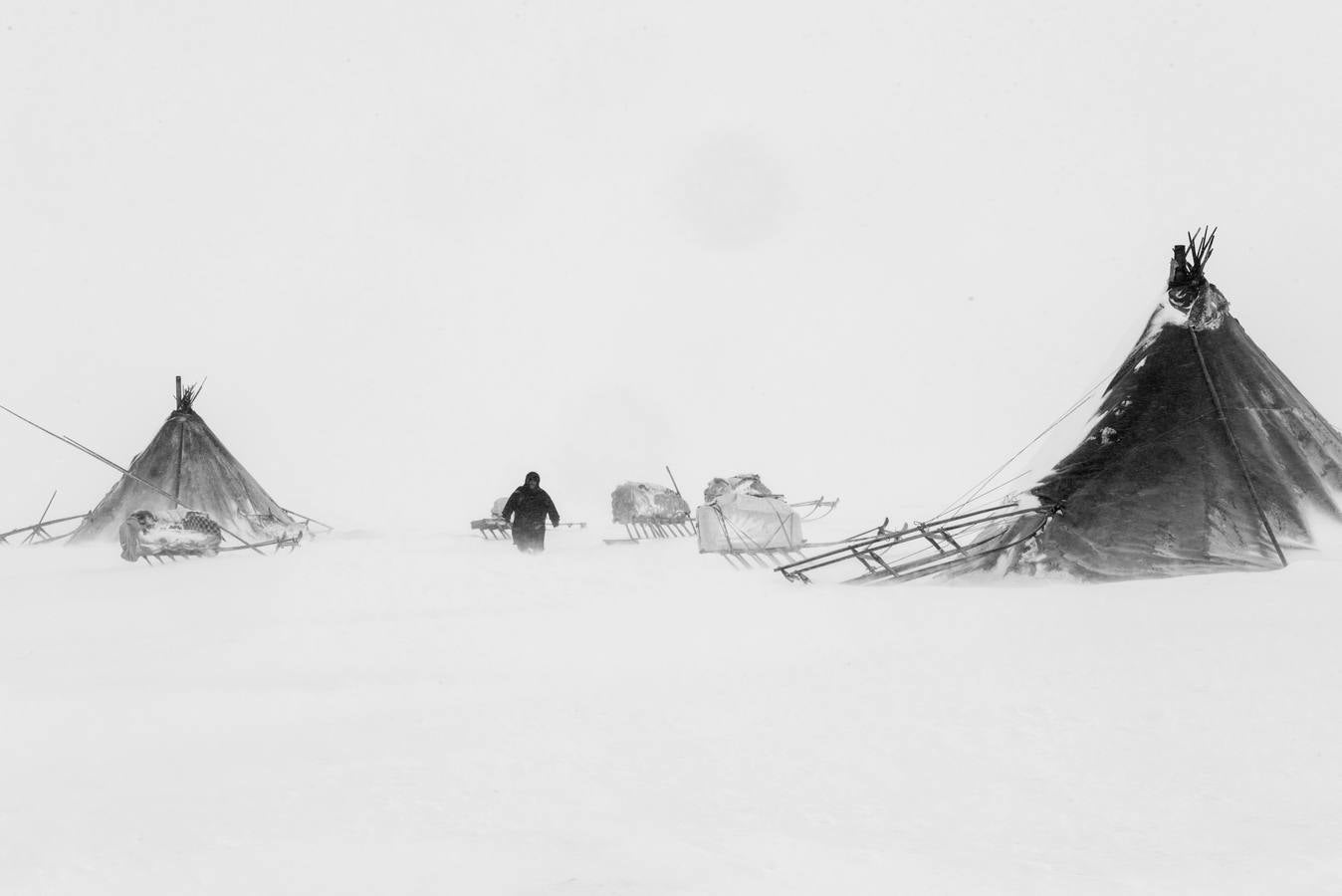 Incansables nómadas desde tiempos inmemoriales, los nenet de la tundra siberiana (Rusia) desafían al frío polar y los temporales de nieve es sus tiendas de aspecto indio, llamadas ‘chum’.