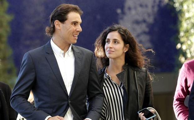 Nadal, con su novia de toda la vida, Xisca. 