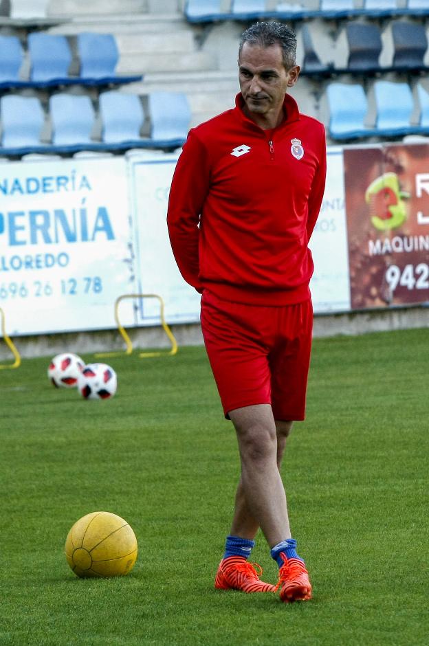 Pablo Lago, durante un entrenamiento en El Malecón. 