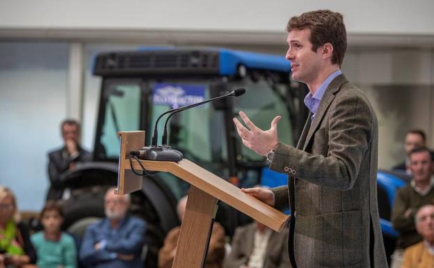 Pablo Casado, durante el acto organizado por Asaja, en Cádiz.