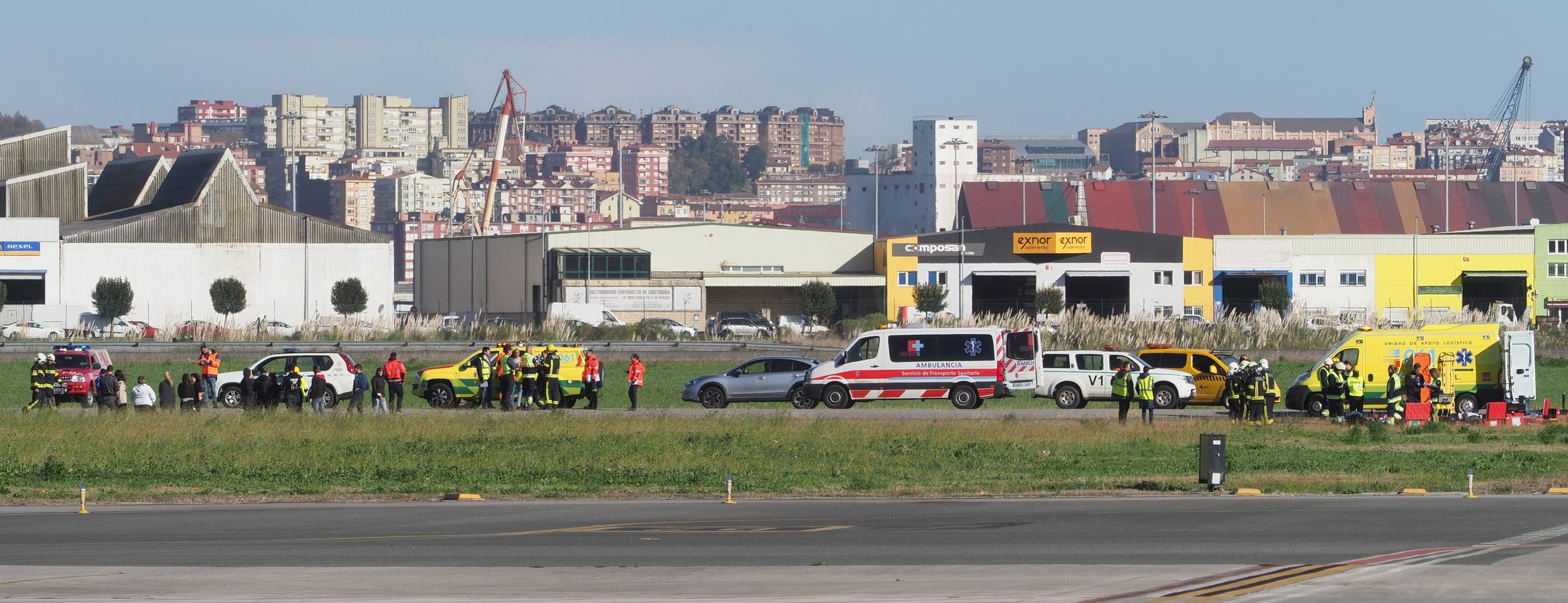 Fotos: Simulacro de accidente aéreo en el aeropuerto Seve Ballesteros