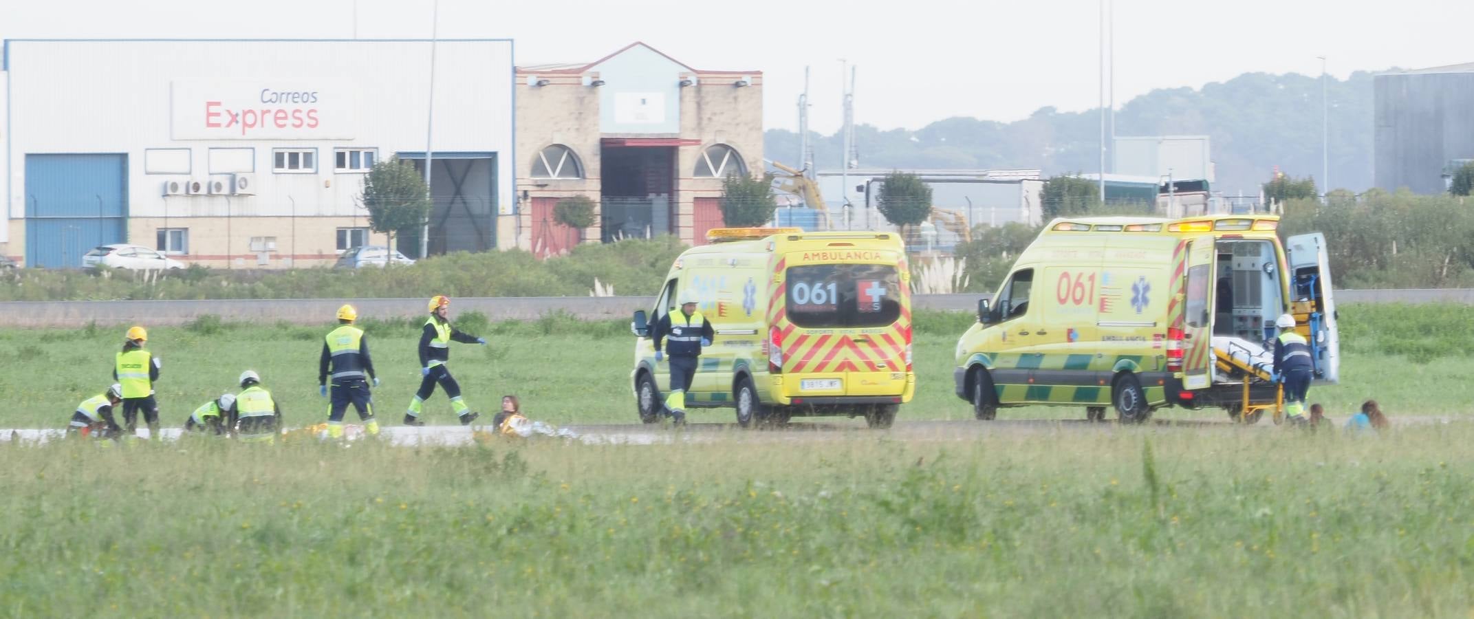 Fotos: Simulacro de accidente aéreo en el aeropuerto Seve Ballesteros