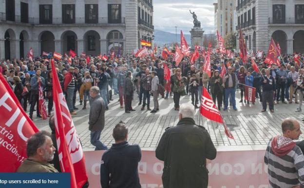 Manifestación de los trabajadores del sector del metal, que se celebró la pasada semana en Santander, con miles de asistentes