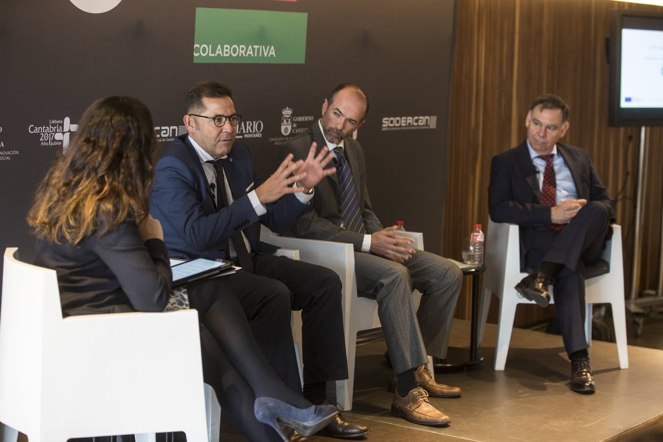 Javier Ponce, director del CDTI, junto con Marcos Díaz y José María Rotaeche, participa en el ciclo organizado por El Diario y Sodercán