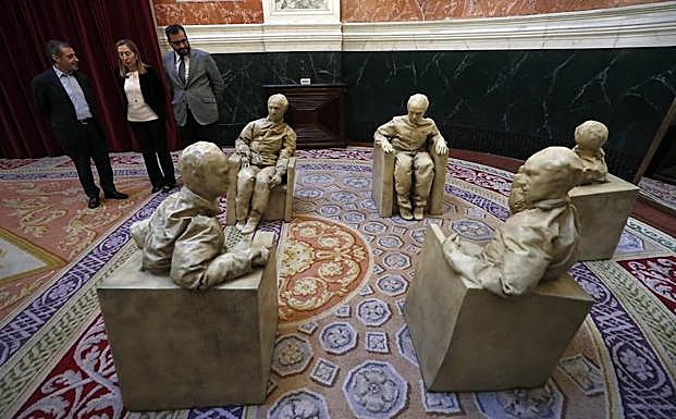 Obras de la Colección del Museo Reina Sofía por el 40 aniversario de la Constitución, en el Congreso de los Diputados. 