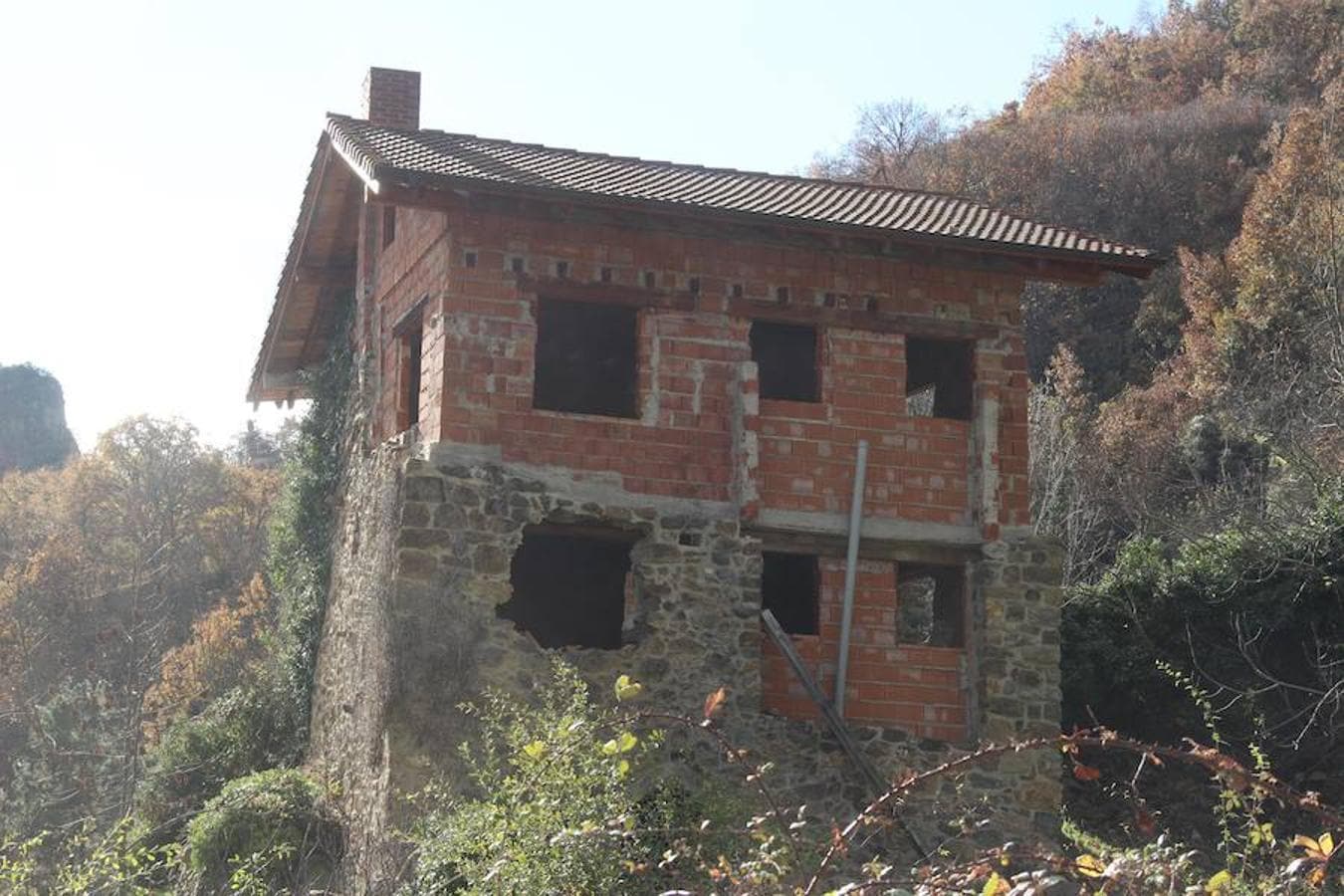 Vivienda afectada por el argayo