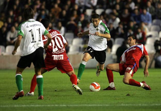 Luis Fernández, durante un partido ante el Getafe en su última etapa como racinguista.