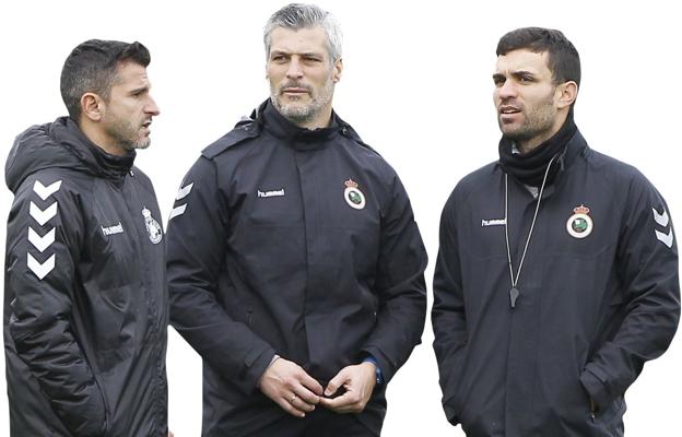 Cuerpo técnico. Iván Ania, junto a César Negredo y Pablo Gutiérrez. 