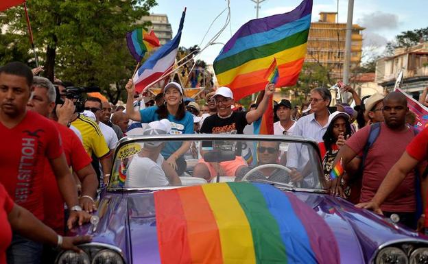 Imagen de archivo de la hija de Raúl Castro en una manifestación a favor de los derechos de los homosexuales. 