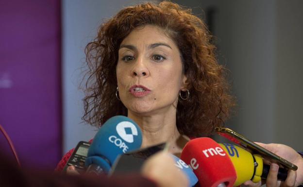 La secretaria general de Podemos Cantabria, Rosana Alonso.
