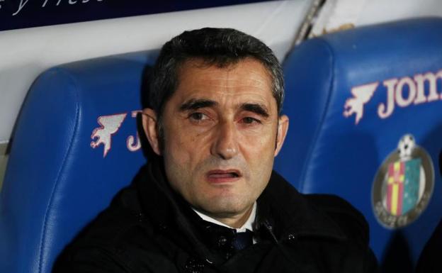 Ernesto Valverde, durante el partido ante el Getafe.