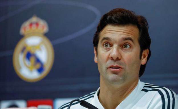 Santiago Solari en rueda de prensa.