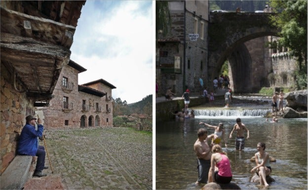 Carmona y Potes, las dos localidades cántabras que últimamente se han incorporado a la Asociación de los Pueblos más Bonitos de España.