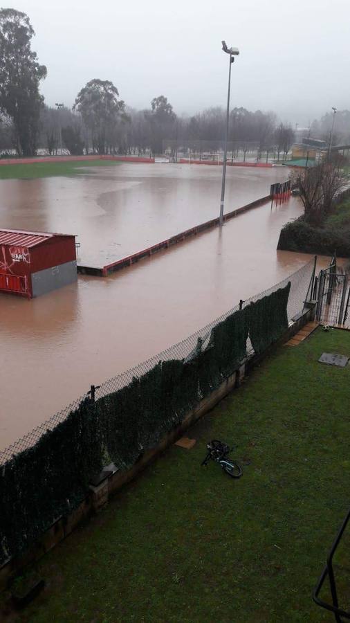 Fotos: Crecida del río Pas a su paso por Salcedo, Vioño y Oruña