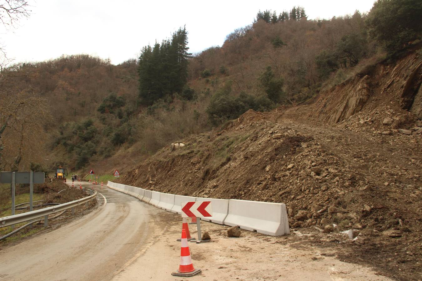 Fotos: Restablecida la circulación y el agua en Liébana tras los trabajos en la zona del argayo