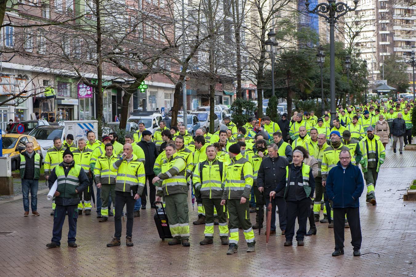 Fotos: Protesta de los trabajadores de Parques y jardines de Santander