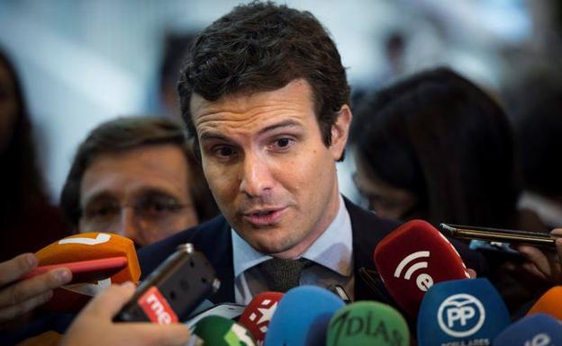 El presidente del PP, Pablo Casado.