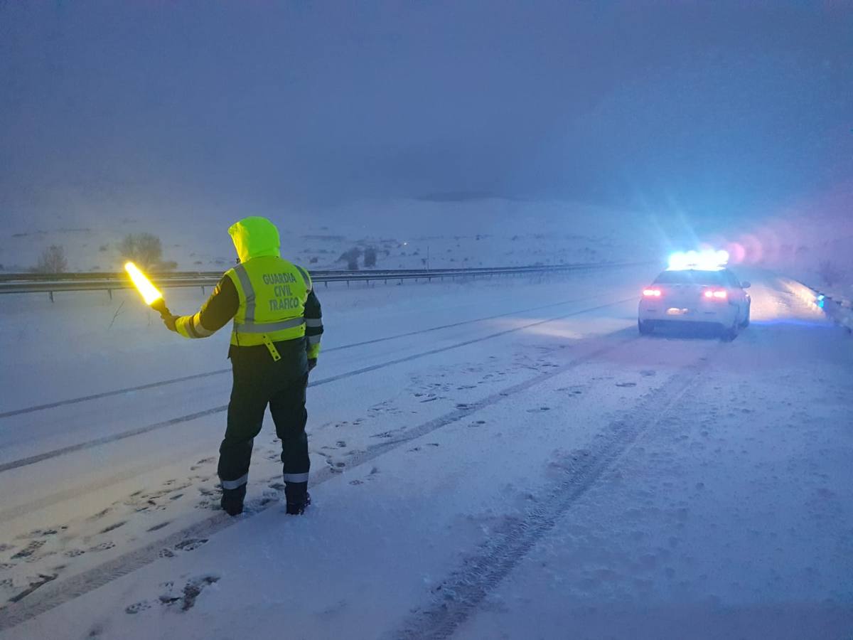 Fotos: Así de complicado ha sido circular por la A-67 esta mañana