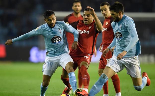 Imagen del partido disputado entre el Celta y el Sevilla en Balaídos.