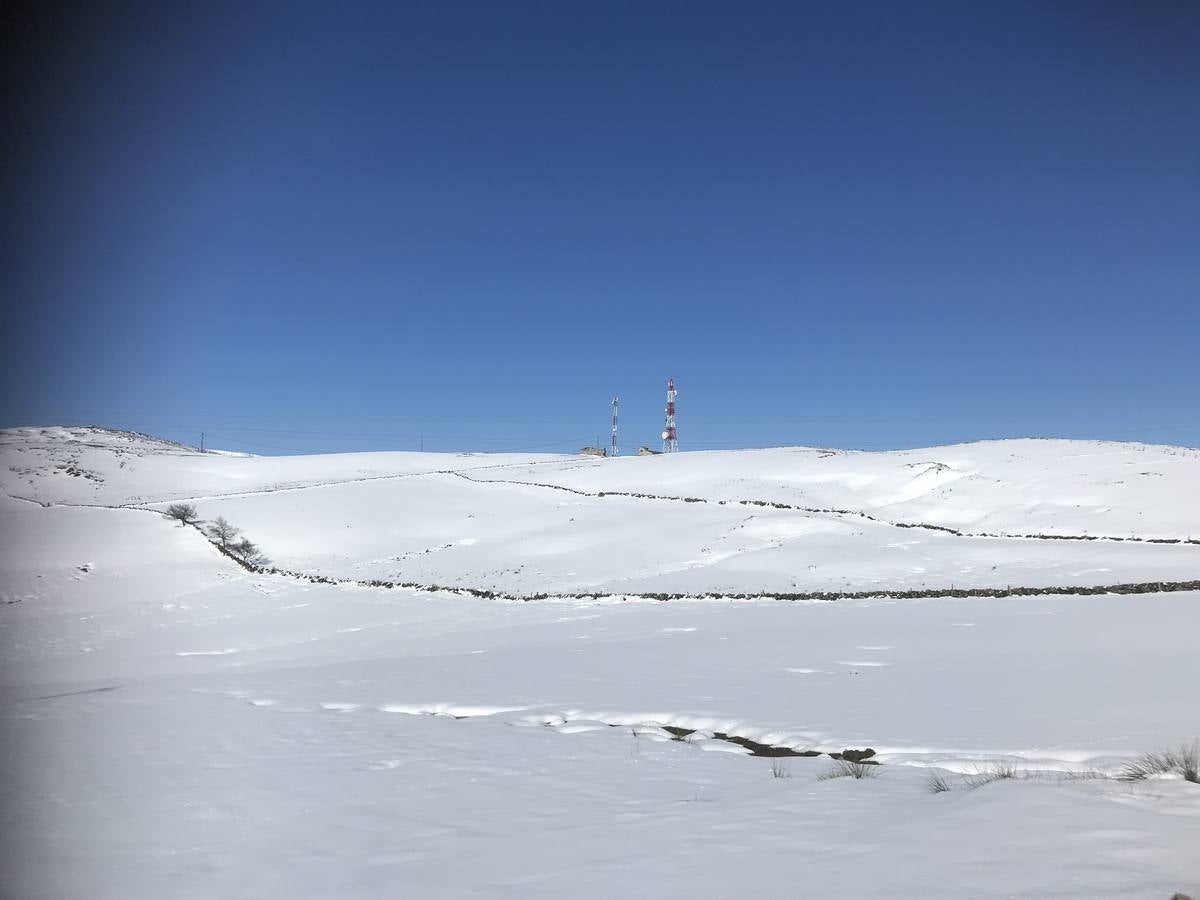 Fotos: La nieve cubre las localidades junto al Pantano del Ebro en Campoo de Yuso