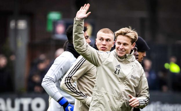 Frenkie de Jong, durante un entrenamiento del Ajax.