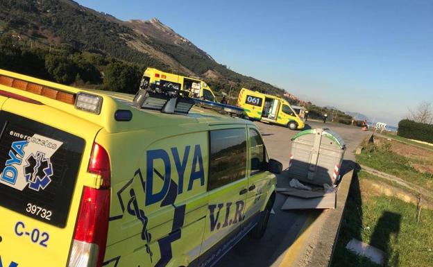 Imagen del dispositivo tras el accidente de la ciclista.