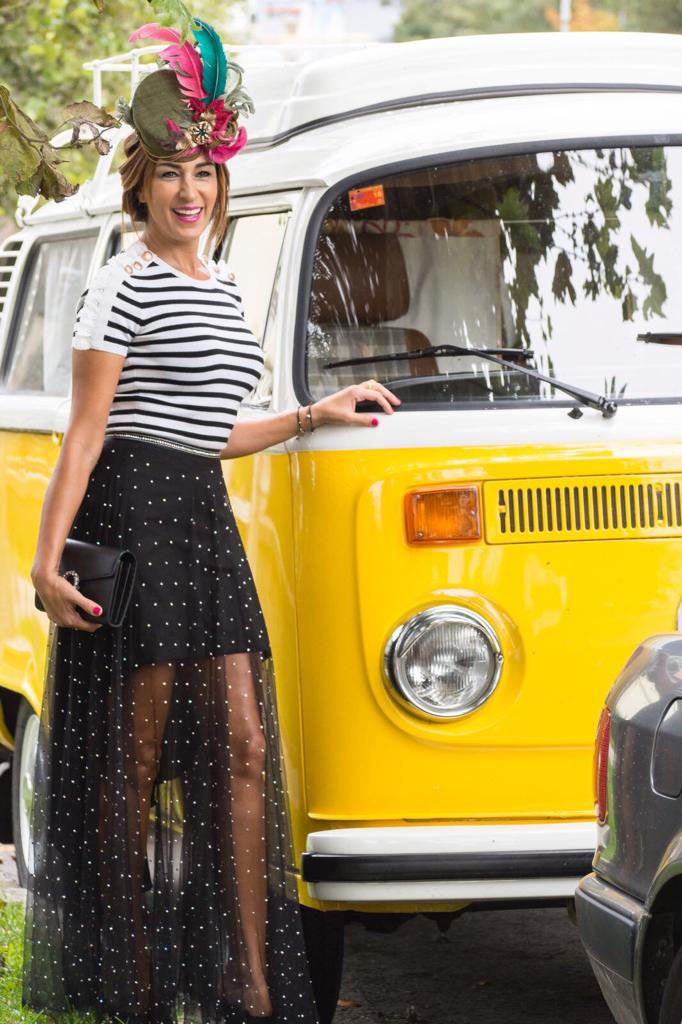 La coreógrafa Gloria Rueda con un glamuroso estilismo.