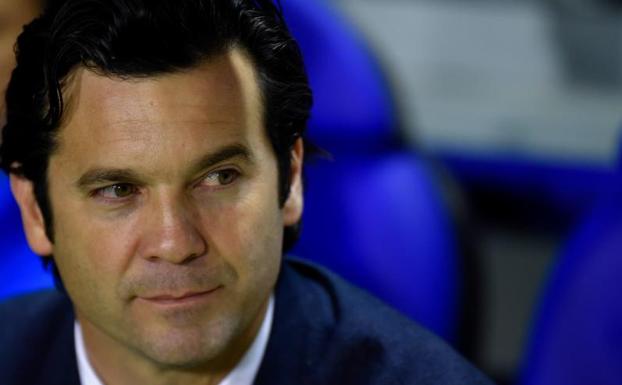 Santiago Solari, durante el encuentro de su equipo frente al Levante.