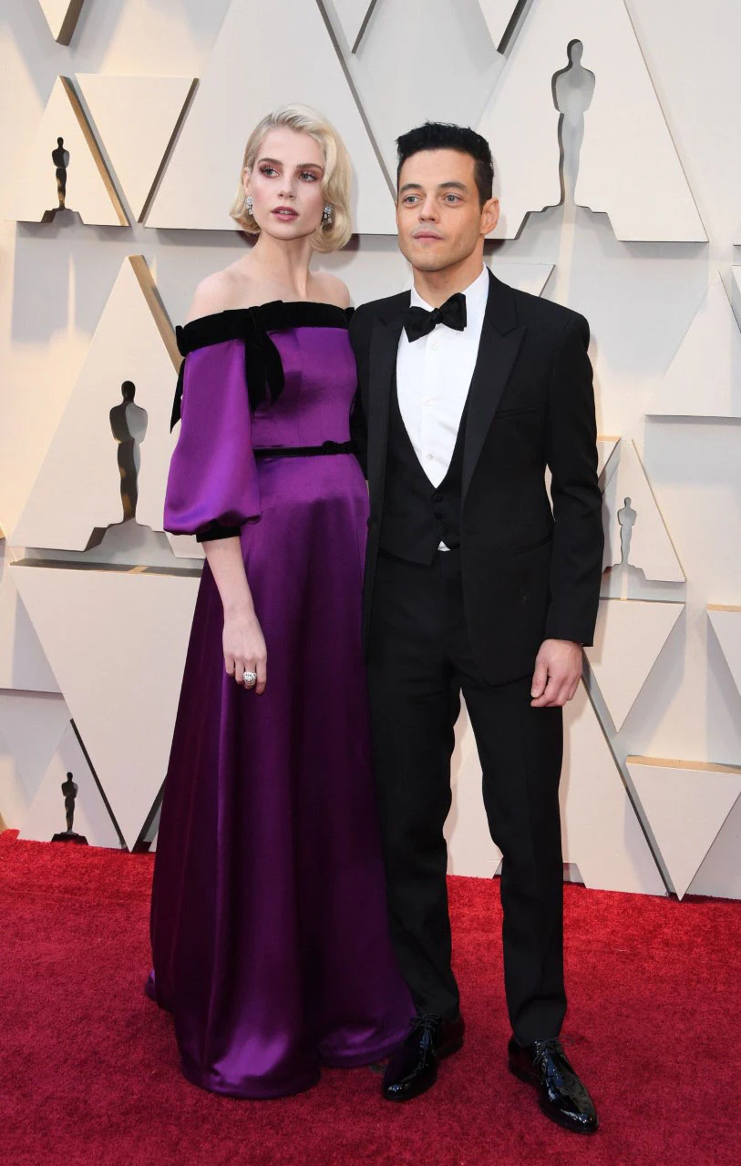 Una de la parejas más esperadas de la noche era la de Rami Malek y Lucy Boynton, juntos hacen un tándem perfecto. 