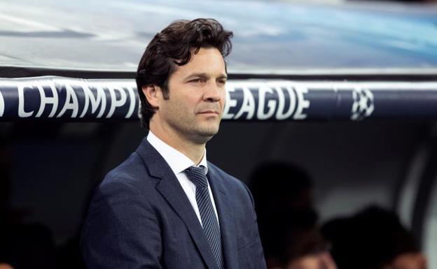 Santiago Solari, durante el partido contra el Ajax en el Santiago Bernabéu. 