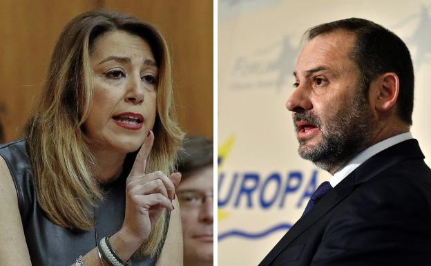 Susana Díaz y José Luis Ábalos.