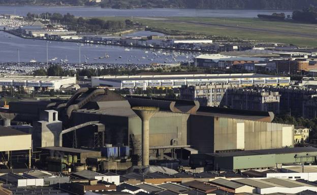 La empresa GSW, con la bahía de fondo.