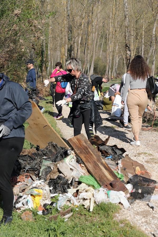 Fotos: Los voluntarios retiran plástico y limpian del río Saja