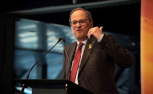 Torra interviene este viernes en un acto en Barcelona.