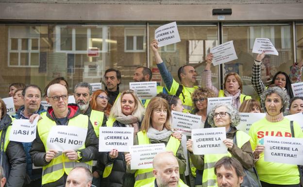 Concentración del martes de los trabajadores de aSUAP 