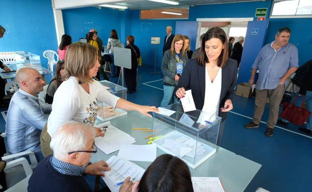 Gema Igual votando este domingo