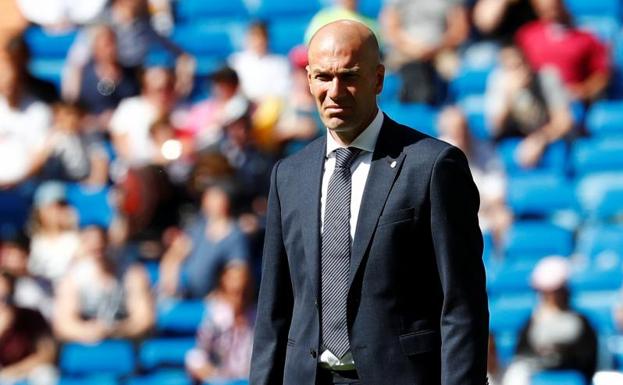 Zinedine Zidane, durante el partido ante el Villarreal. 