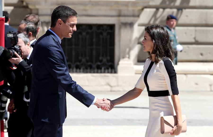 Los Reyes de España presiden en el Palacio de Oriente, en Madrid, los actos conmemorativos del 175 aniversario de la Guardia Civil.