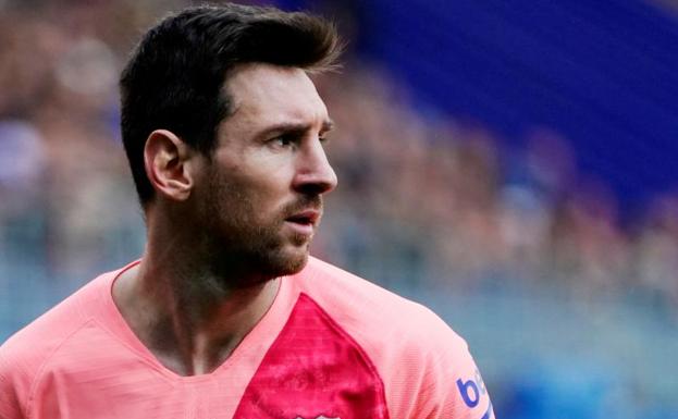 Messi, durante el partido ante el Eibar. 