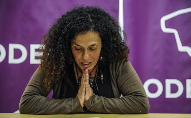 Cara de circunstancias de Mónica Rodero (Podemos).