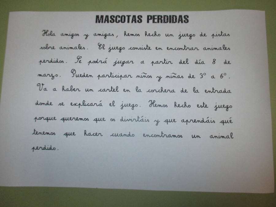 El CEIP Benedicto Ruíz ha impulso la conciencia animalista con diferentes actividades entre su alumnado