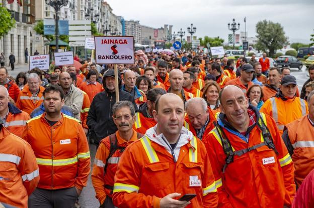 Manifestación de los trabajadores de Sidenor en Santander el pasado 17 de mayo. 