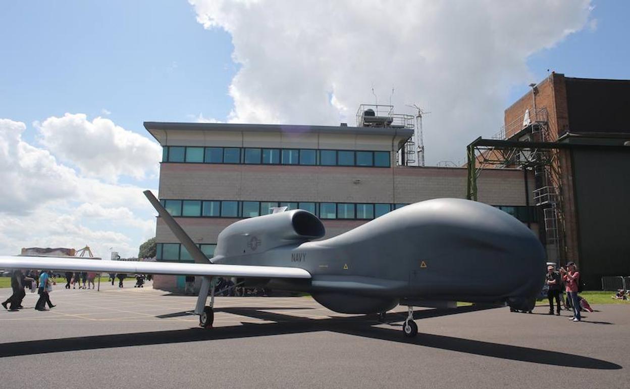 Dron MQ-4C de Estados Unidos, el mismo modelo del que Irán ha derribado en el estrecho de Ormuz.