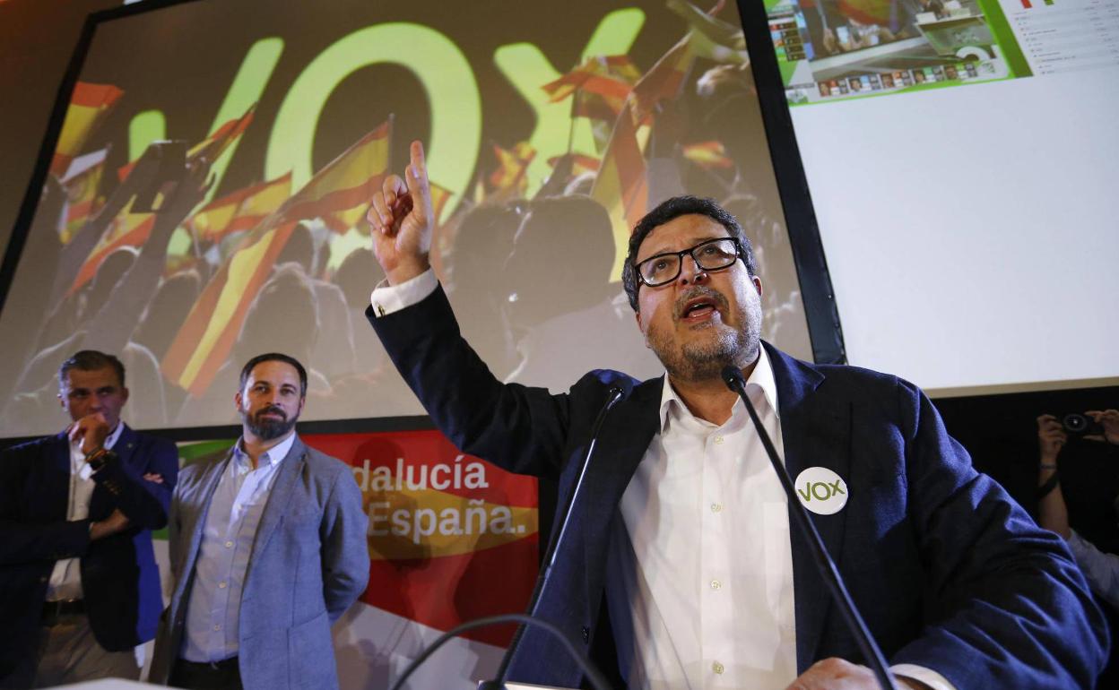 Francisco Serrano tras conocer el resultado de las elecciones al Parlamento andaluz. 