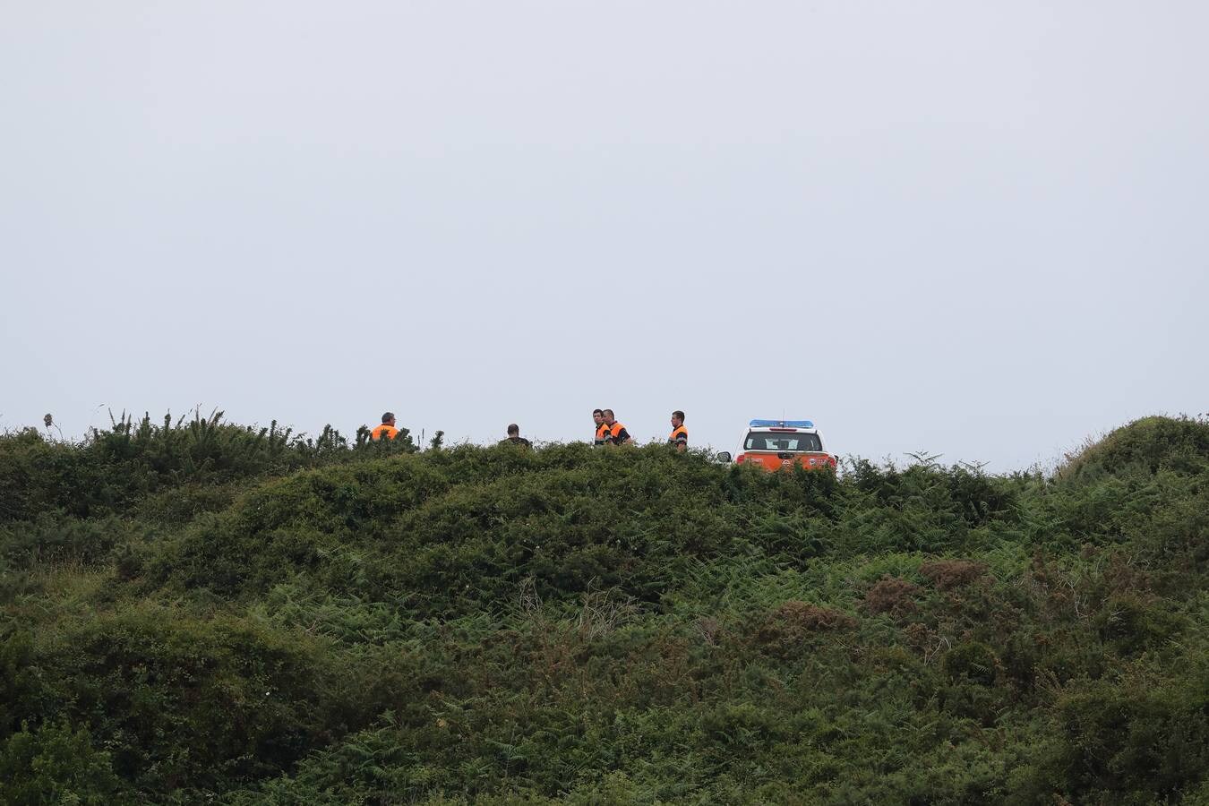 Desde la altura se buscan pistas del joven